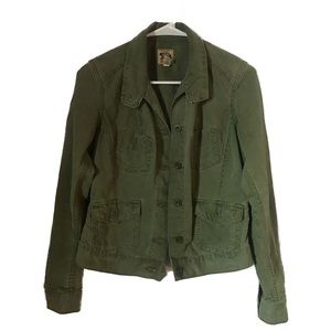 Lucky Brand Olive Green Denim Jacket